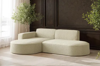 Obrázek produktu pro Rohová pohovka, designová pohovka ve tvaru L Modena látka Quelle Beige Levá