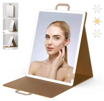 Productafbeelding van WEILY LED make-up spiegel met touchbediening en dimfunctie, 2000mAh batterij