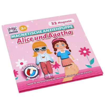 Produktbild von Magnetspiel "Magnetische Anziehpuppen Alice und Agatha" 32 Magnete - ab 3 Jahren