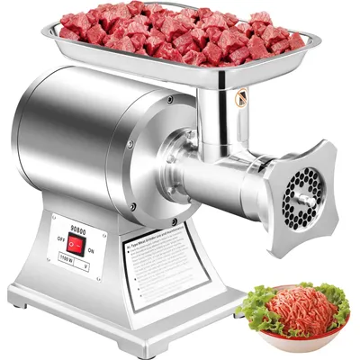Immagine prodotto di Macinini elettrici per carne – Adatti a tutti i tipi di carne – Acciaio inossidabile – Macinino per carne – 1100W – 330 LBS/h – 193 RPM