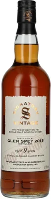 Image de Signatory Vintage 100 Proof Edition GLEN SPEY 9 Years Old Single Malt #37 2015 57,1% Vol. 0,7l
