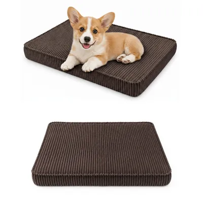 Produktbild von Hundebett Hundekissen Hundematte Cord 45X65X8 Cm Schokobraun