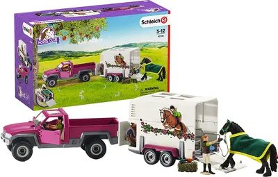 Produktbild von Schleich Pick-up mit Pferdeanhänger, 42346