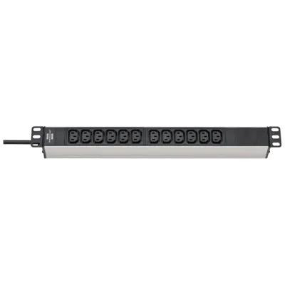 Image de Brennenstuhl 1390007112 power extension 2 m 12 AC outlet(s) Indoor Black, Silver