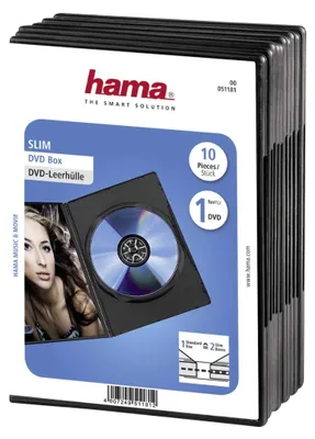 Immagine prodotto di Hama - Custodia sottile per DVD - Nero (confezione da 10)