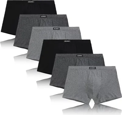 Immagine prodotto di Slip uomo, confezione da 6, modello Atlantic, traspirante, colore nero/grigio