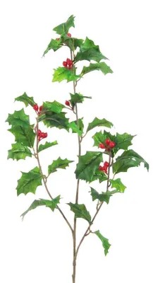 Produktbild von Künstlicher ILEXZWEIG ca 70cm. Christdorn, Stechpalmen-Zweig.