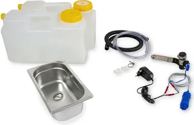 Image de 230V Mini-cuisine cuisine de camping bloc cuisine kit évier 265x160x100mm Barwig T4 T6