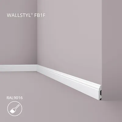 Produktbild von Sockelleiste NMC FB1F WALLSTYL Noel Marquet Zierleiste Stuckleiste Zeitloses Klassisches Design weiß 2 m