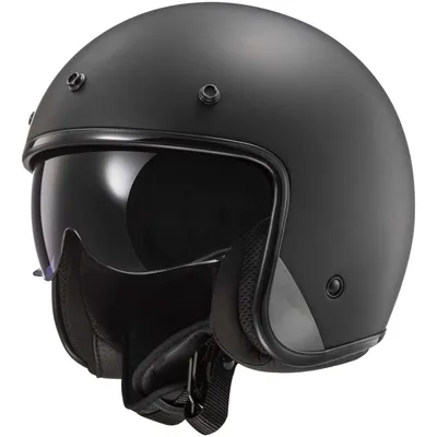 Produktbild von LS2 OF601 Bob Solid Jethelm Farbe: Schwarz Matt, Grösse: XL (61/62)