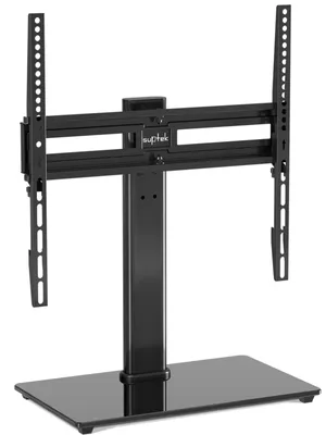 Produktbild von Universeller TV-Ständer – Höhenverstellbar – Schwenkbar – Für Fernseher von 26 bis 55 Zoll – MAX. VESA 400x400 mm – Robuste Konstruktion mit gehärtetem Glas – TV-Ständer
