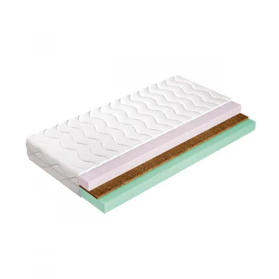 Produktbild von MIRJAN24 Beidseitige Schaumstoffmatratze Live Kokos 19 cm, Orthopädische Kokosmatratze, Schaumstoffmatratze mit Kokosmatte (Maße: 140x200 cm)