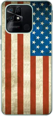Produktbild von König Design Hülle kompatibel mit Xiaomi Redmi 10C Kunststoff Soft Handyhülle - Handy Case USA Flagge