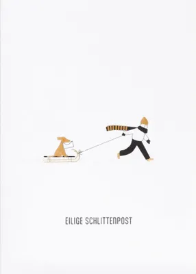 Produktbild von Grußkarte "Eilige Schlittenpost"