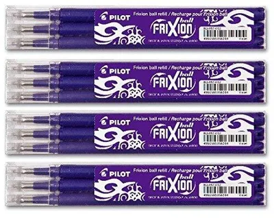 Obrázek produktu pro Pilot FriXion, sada 12 kuličkových propisek, barva: fialová, tloušťka: 0,7 mm, včetně náplní