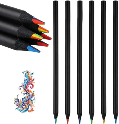 Imagen del producto de Juego de rotuladores gruesos, 6 unidades, 7 colores, para niños, ideales para dibujar