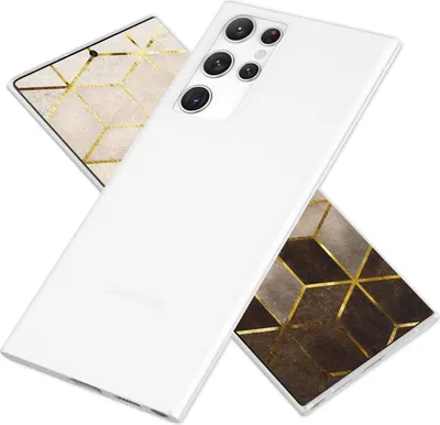 Obrázek produktu pro Pro Samsung Galaxy S22 Ultra - Extra tenké tvrdé pouzdro Ultra Slim kryt mobilního telefonu White Transparent