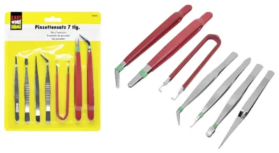 Zdjęcie produktu dla EASY WORK Pinzettensatz 7-teilig. 6 Stück Verkaufseinheit 261005 4332539146789