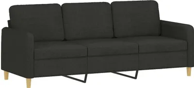 Produktbild von vidaXL 3-Sitzer-Sofa Schwarz 180 cm Stoff