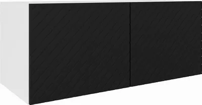 Produktbild von MEBLINI TV-Schrank 100cm Lang - Fernsehschrank - TV Lowboard Industrial - Unterschrank für Fernseher - TV-Unterschrank - TV-Schrank - Hängeschrank - KLARO - 100x40x41cm - Weiß Matt/Schwarz Matt