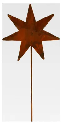Produktbild von Gartendeko Roststecker „Stern“, 117 cm, für den Außenbereich