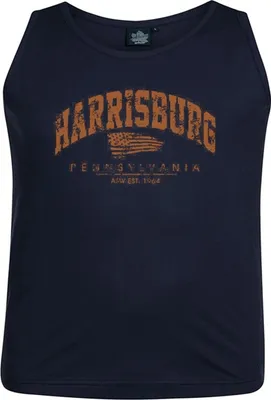 Produktbild von Übergrößen Tanktop Harrisburg Orange AHORN SPORTSWEAR Dark Blue 7XL