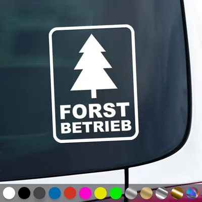Produktbild von PantherPixel Forstbetrieb Aufkleber Forstwirt Forstarbeiten Sticker Auto Geschenkidee Farbe Weiss