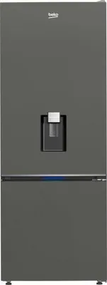 Produktbild von BEKO B1RCNE534DG Stand-Kühlschrank mit Gefrierfach, 475 l, No-Frost, AeroFlow Ventilatorkühlung, Wasserspender, 36 dB, Edelstahloptik, Manhattan Grey