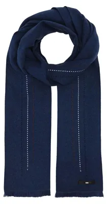 Productafbeelding van bugatti sjaal Scarf with Pinstripe Design Navy donkerblauw