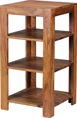 Produktbild von Standregal - Massives Sheeshamholz - 80 cm Landhaus Wohnzimmerregal mit 3 Fächern