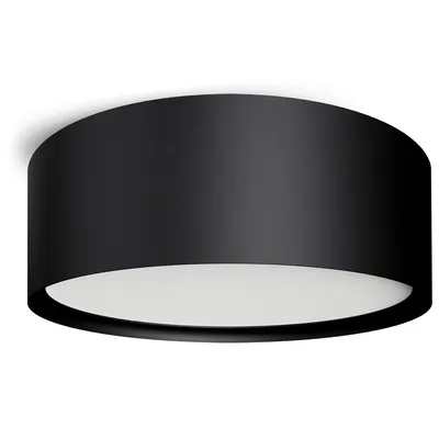 Produktbild von SSC-LUXon Deckenleuchte LED rund 230V - Wohnzimmerlampe schwarz matt 20W warmweiß - moderne Beleuchtung für Küche, Flur, Büro