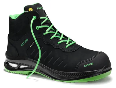 Immagine prodotto di Stivali di sicurezza STEWART XXG Pro GTX nero-verde Mid ESD S3 HI CI, taglia 44 ELTEN 768661