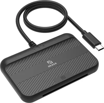 Produktbild von Akasa AK-CR-15BK, USB Typ-C, Nahfeldkommunikation (NFC), Schwarz