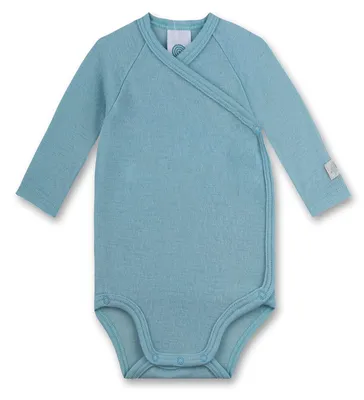 Zdjęcie produktu dla Body dla chłopców Sanetta, długi rękaw, niebieski, 100% wełna | Body