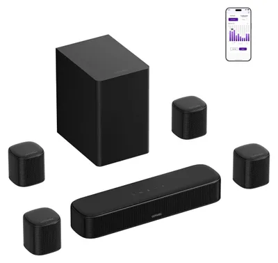 Immagine prodotto di Sistema audio surround per TV - 7.1 canali - Altoparlanti posteriori - Bassi 50 Hz - Bluetooth 6.0 - Nero