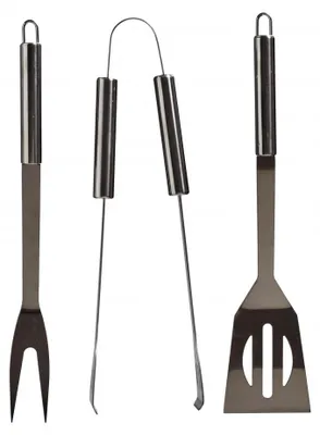 Produktbild von Best Sporting Grillbesteck Set 3-teilig I Grill Besteck aus Grillgabel, Grillwender und Grillzange EdelstahI I BBQ Grillzubehör I Grillset für Männer Geschenk