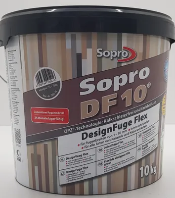 Obrázek produktu pro Sopro DF 10 dlaždice 10 kg designová spárovací hmota Spárovací hmota 1-10 mm beton šedá-14