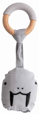 Produktbild von Plüschtier-Beißring Tiny - 9 x 9 cm - Grau | by SEVIRA KIDS