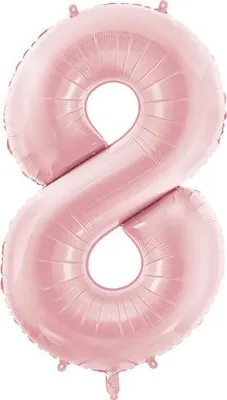 Zdjęcie produktu dla Balon fol.Cyfra 8 86cm j.róż 76204