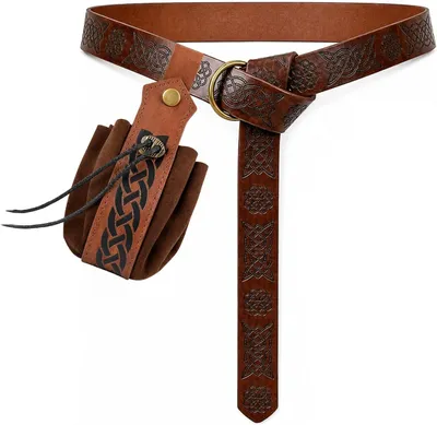 Imagen del producto de Conjunto de cinturón medieval con bolsillo, ajustable y multifuncional, ideal para eventos de ocio