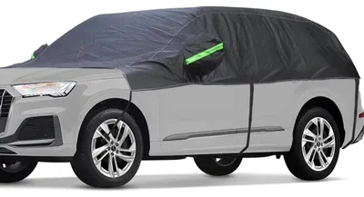 Obrázok produktu pre Pologaráž, ochranná plachta na auto, vodotesná, na vonkajšie použitie, zimná, zosilnená, vhodná pre SUV a kombi vozidlá do dĺžky 520 cm