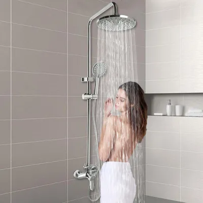 Obrázok produktu pre Sprchový set - Sprchová súprava - Sprchová hlavica (nad hlavou) - Ručná sprcha - Upevňovacia tyč - Moderné medené povrchové úpravy