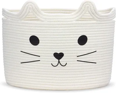 Produktbild von Aufbewahrungskorb 40 cm, für Kinderzimmer, Baumwolle, grau, Spielzeugkorb