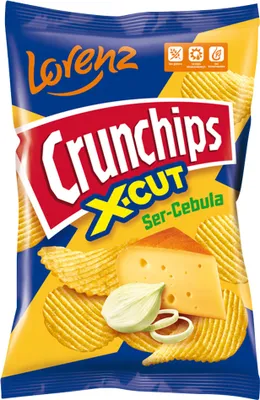 Obrázok produktu pre Crunchips X-Cut Potato Chip Cheese Onion 140 G