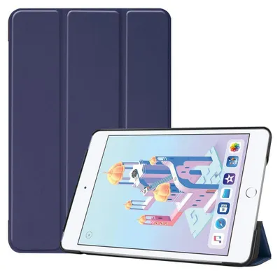 Produktbild von iPad Mini 4 / 5 Hülle - Tri-Fold Ständer Klapphülle mit Schlaf/Wach-Funktion - Dunkelblau