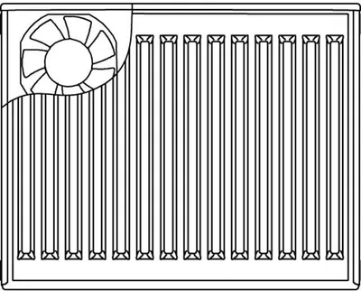 Produktbild von Kermi x-flair, Profil K T22 954x1000mm 932W,RAL9016, 10 bar,mit Abd.