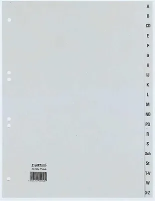 Produktbild von Rexel Register A4 PP A-Z 20-tlg.grau