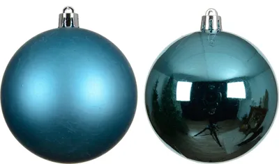 Produktbild von Weihnachtskugeln Kunststoff 4cm 16 Stück - Folkloreblau