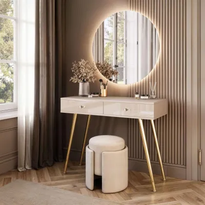 Produktbild von Schminktisch SIENNA GLAMOUR KASCHMIR mit LED-Spiegel