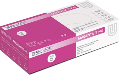 Produktbild von Unigloves MAGENTA PEARL Nitrilhandschuhe 5-6 X-Small 100 Stück/Box